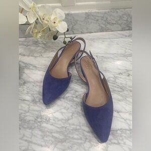 Naturalizer Banks Suede Slingback. Future Dusk (Periwinkle) color.